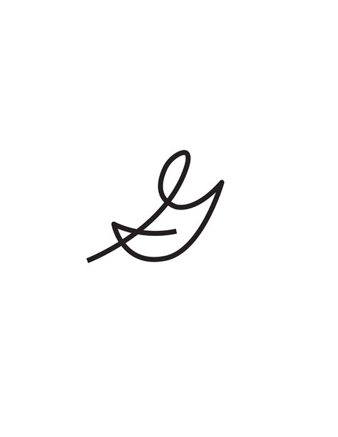Capital Letter G in Cursive .